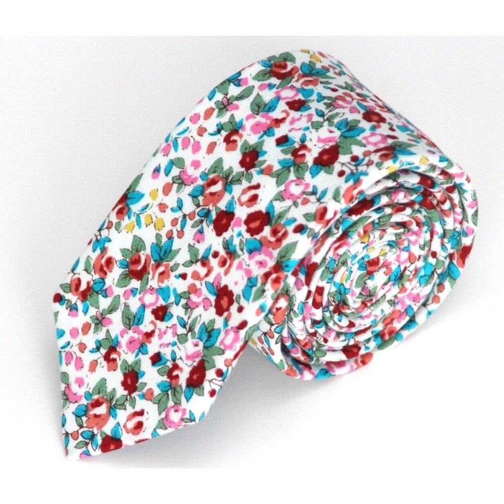 Men's Floral cotton Men's Necktie Skinny 2.5"W‎ 58"L